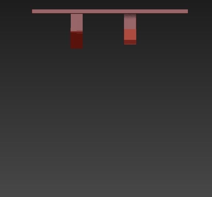 RECTANGULAR wooden shelf with two sticks Free 3D model_1