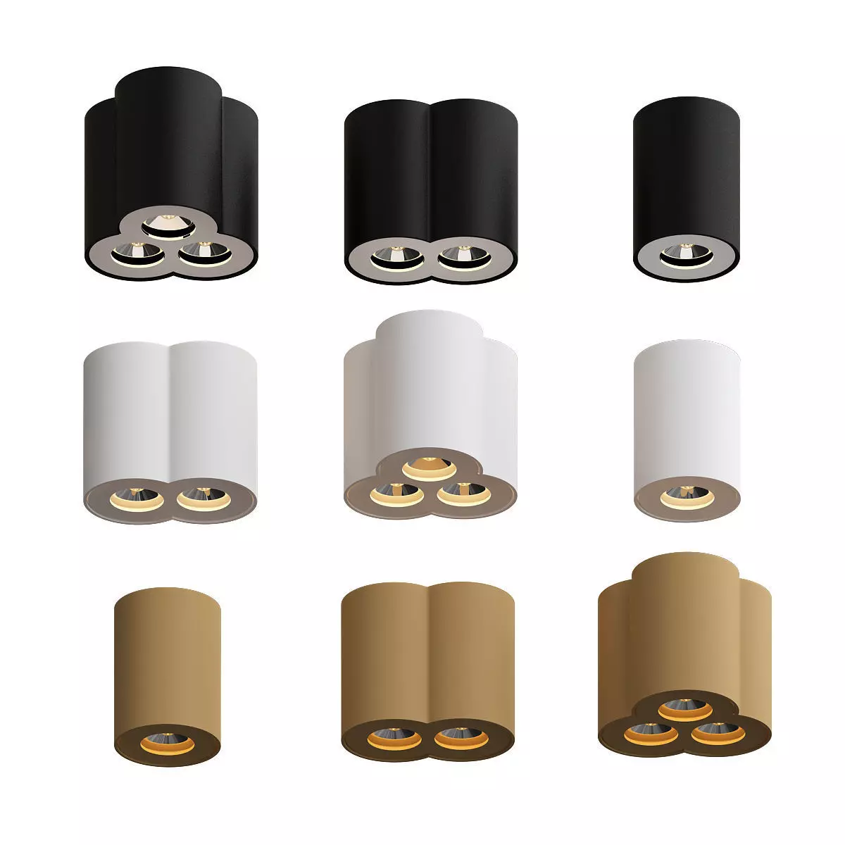 CENTRSVET set of different colored ceiling lights 3D model