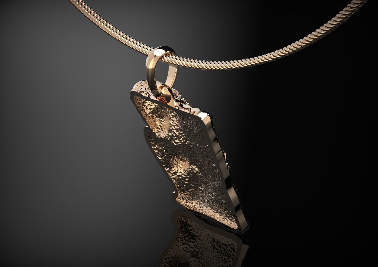 Modern pendant with a mermaid girl 482 3D print model_9