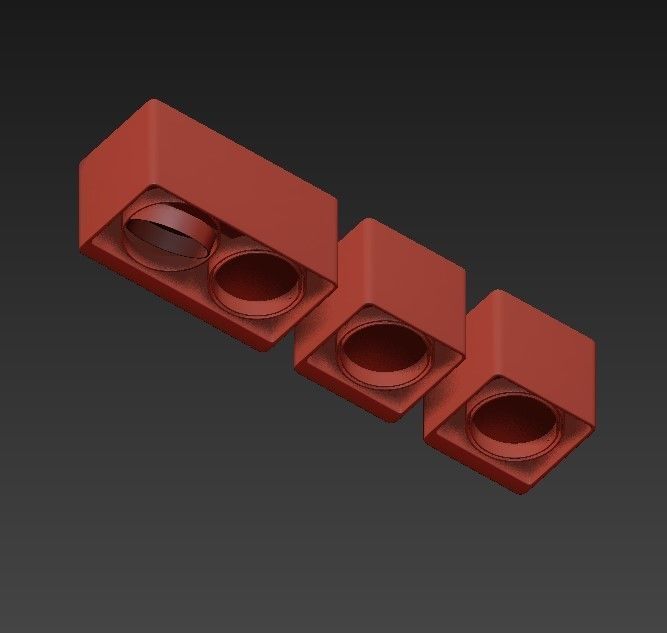 Delta wall light 3D model_2