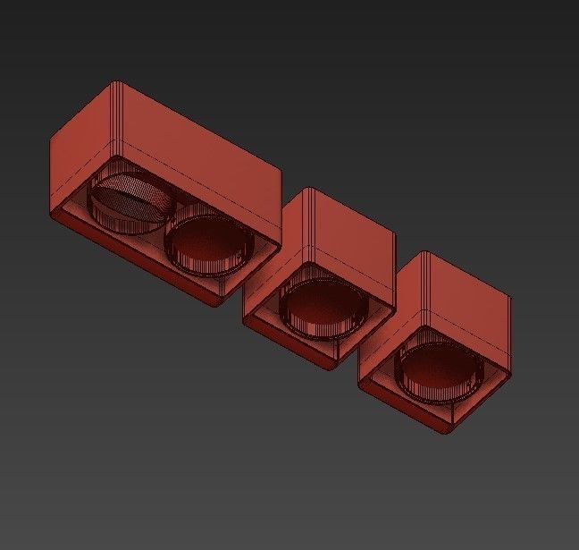 Delta wall light 3D model_3