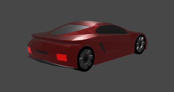 Low Poly Sport Car Free low-poly 3D model_2