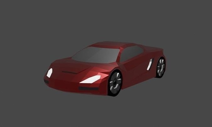 Low Poly Sport Car Free low-poly 3D model