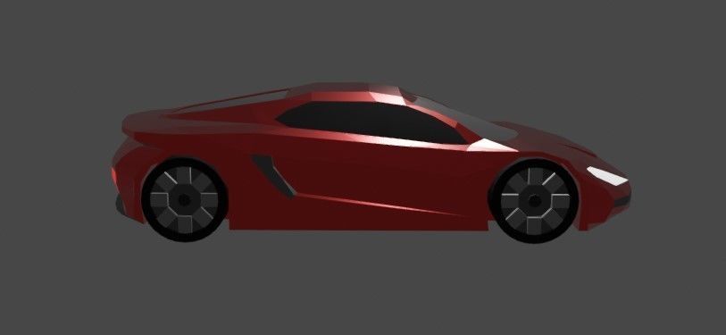 Low Poly Sport Car Free low-poly 3D model_4