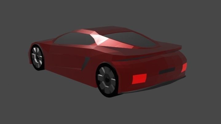 Low Poly Sport Car Free low-poly 3D model_1