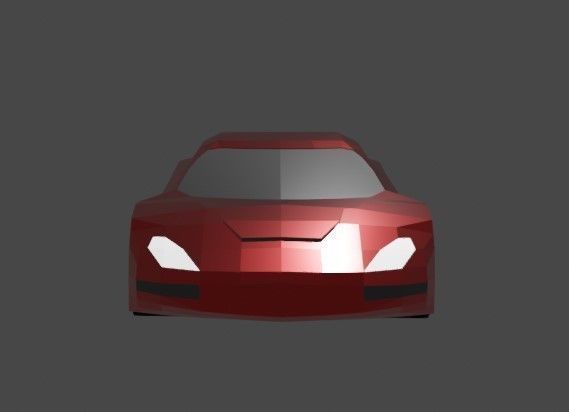Low Poly Sport Car Free low-poly 3D model_3