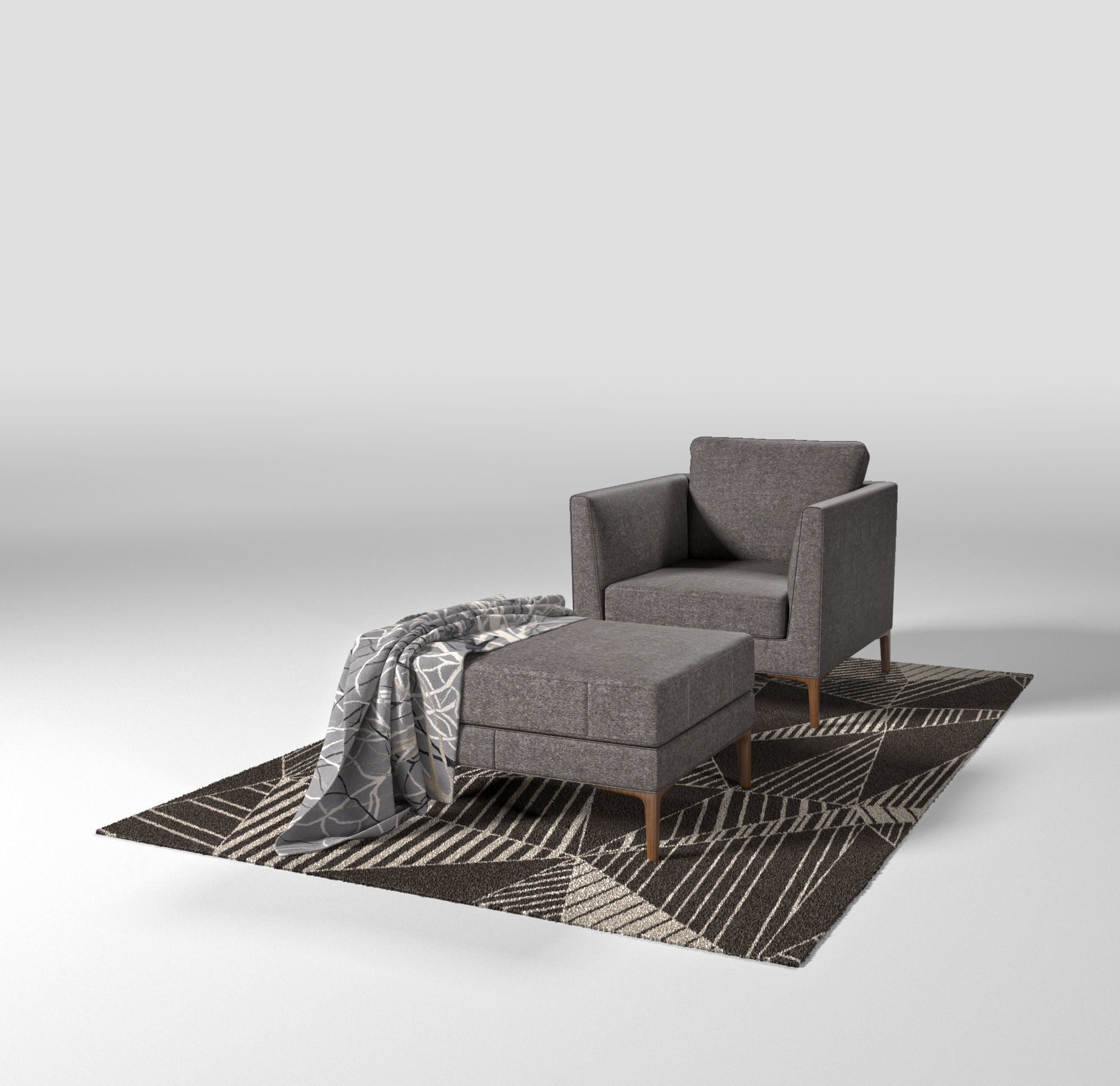 DS 49 chair set 3D model_5