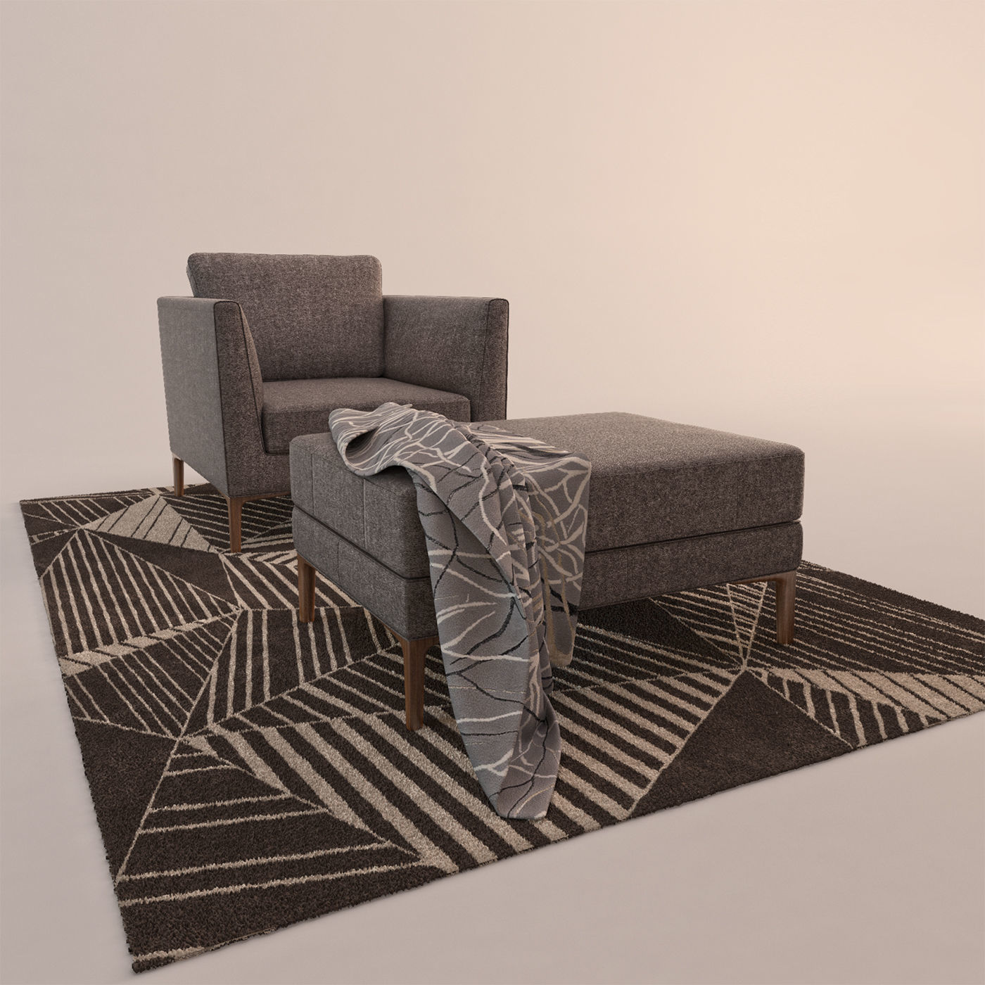 DS 49 chair set 3D model_7