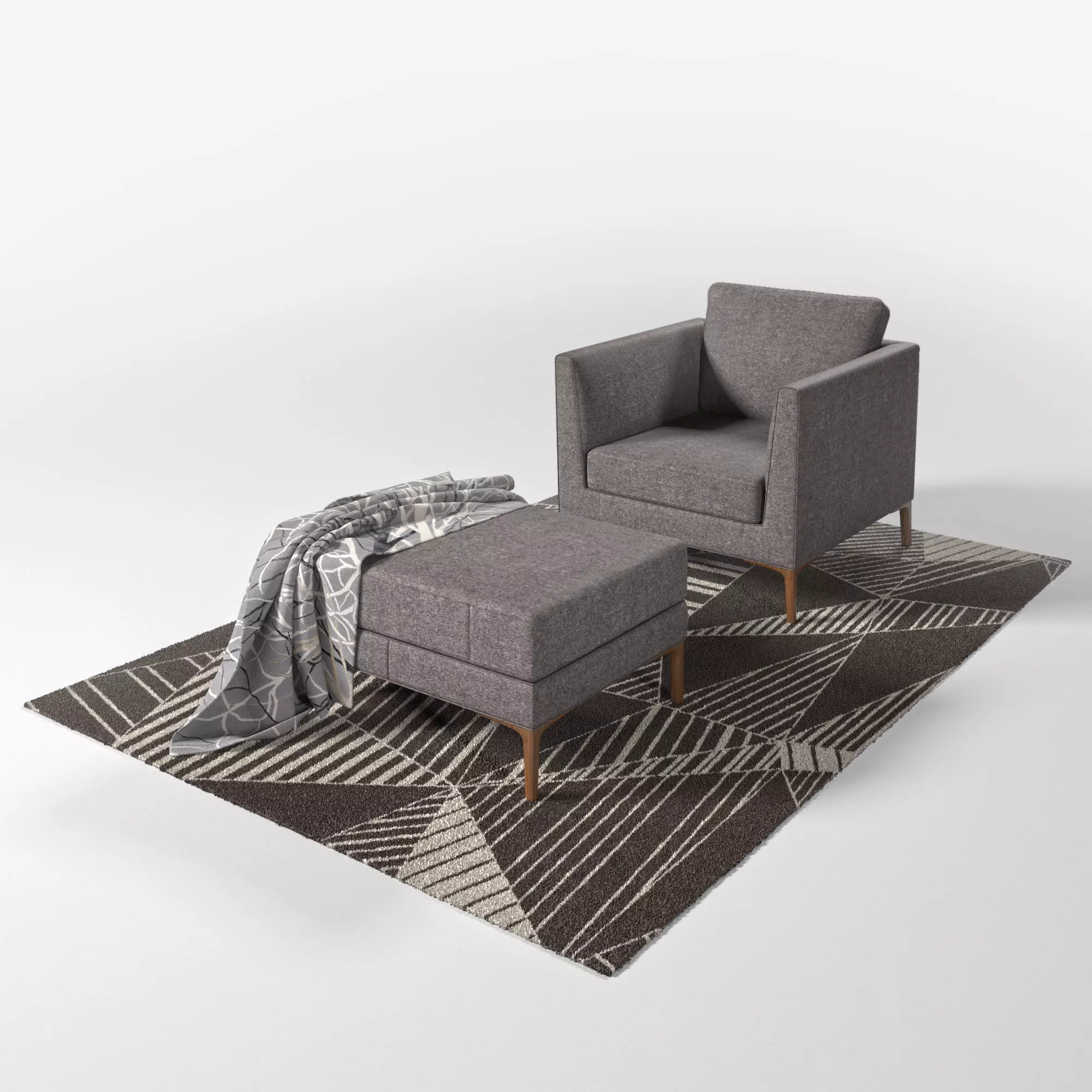 DS 49 chair set 3D model_0