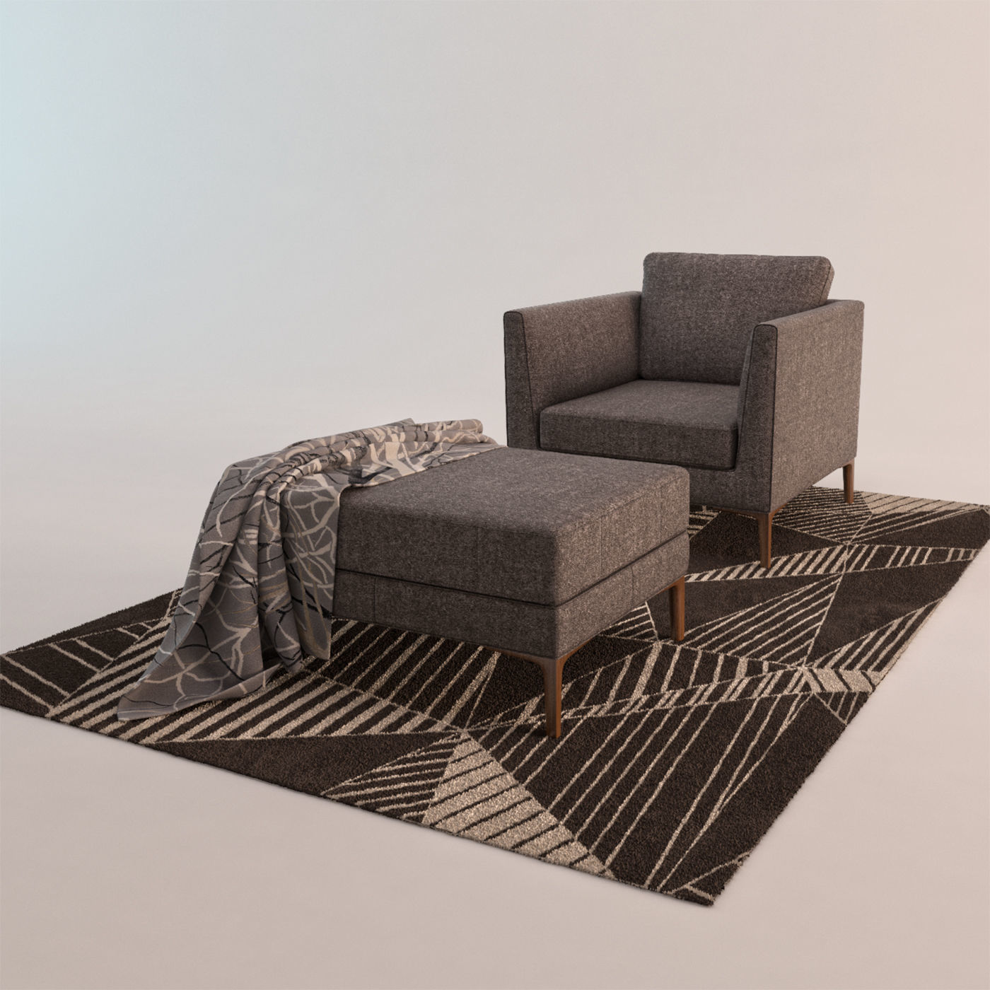 DS 49 chair set 3D model_6