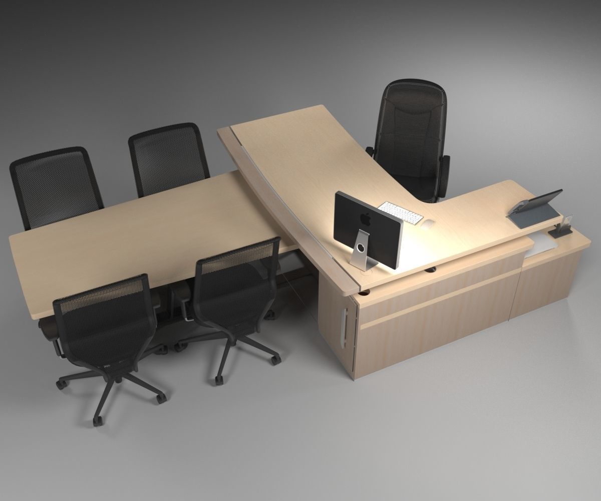 Boss table 3D model_1