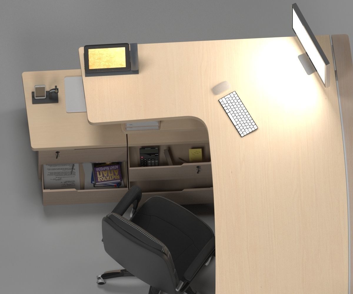 Boss table 3D model_2