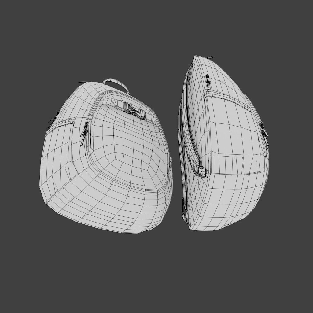 military camouflage backpack or day day pack 3D Product model 3D model_4