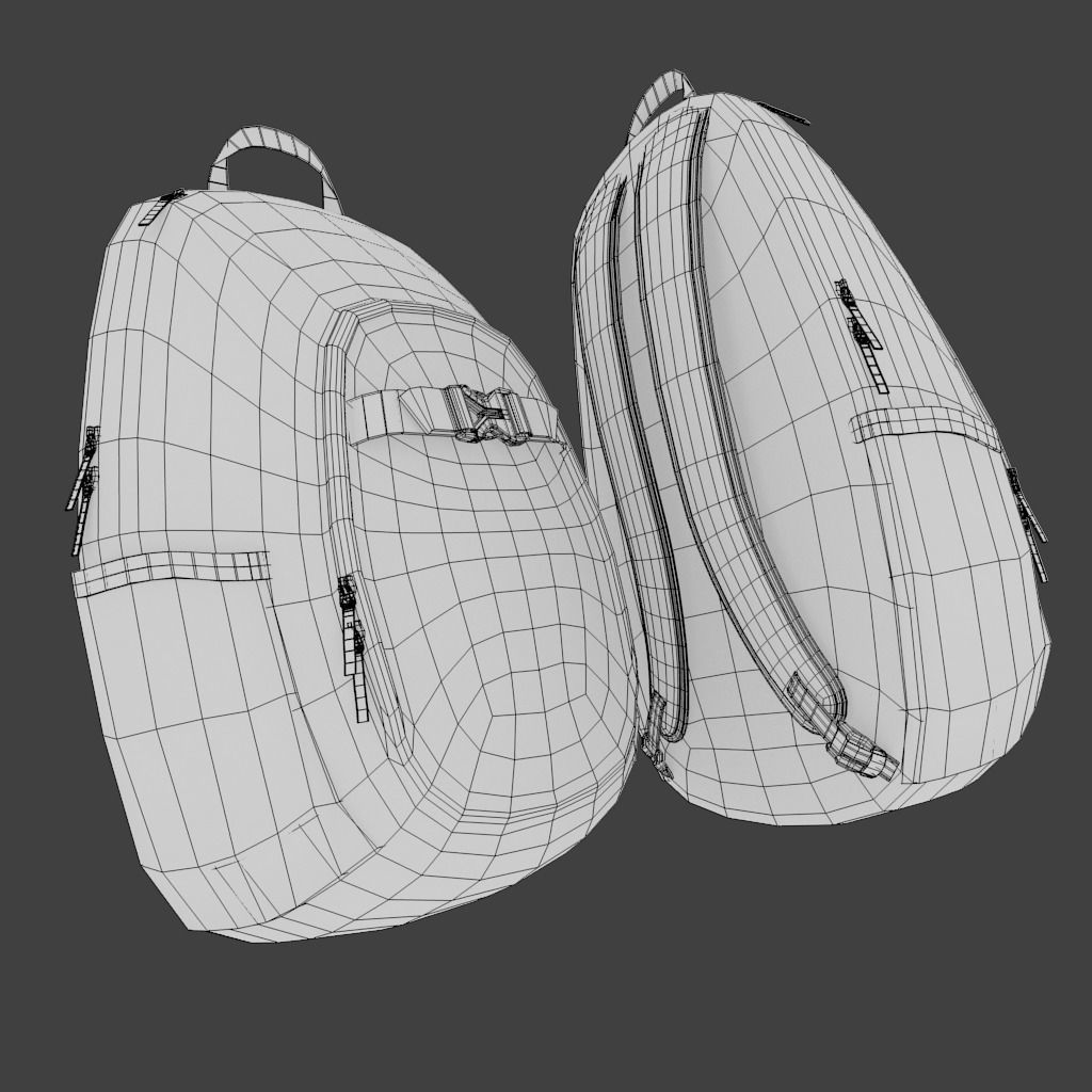 military camouflage backpack or day day pack 3D Product model 3D model_6