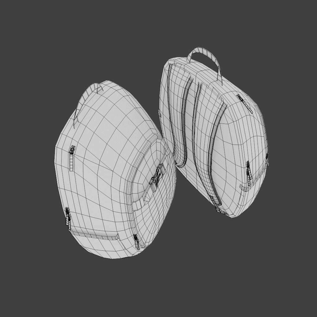 military camouflage backpack or day day pack 3D Product model 3D model_7