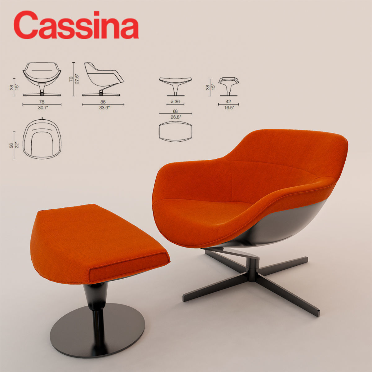 277 AUCKLAND Chair 3D model_3