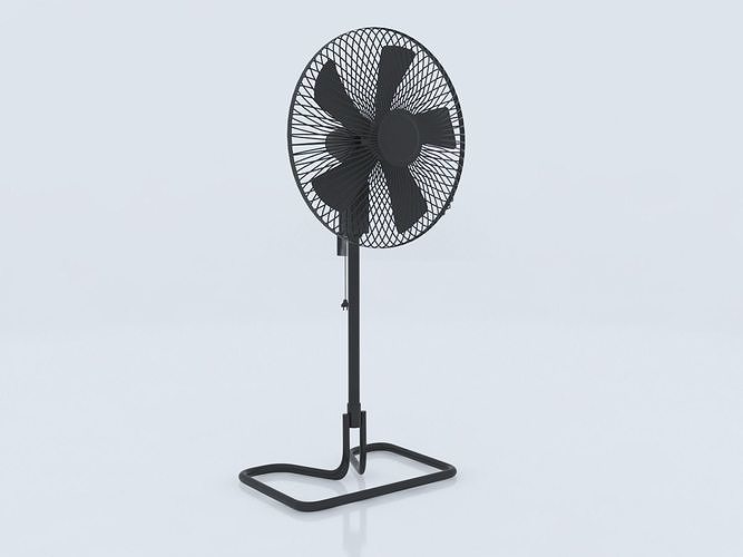 Simple stand fan Low-poly 3D model
