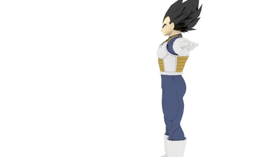 Vegeta 3d Model Rigged and Ready for Use 3D model_3