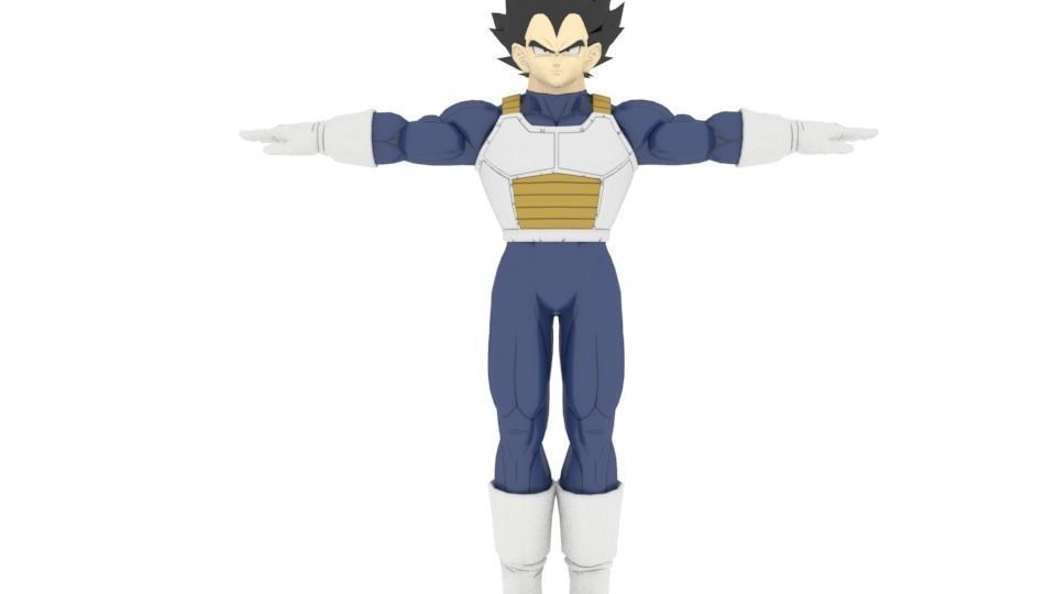 Vegeta 3d Model Rigged and Ready for Use 3D model_4