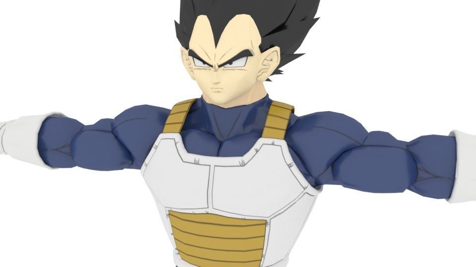 Vegeta 3d Model Rigged and Ready for Use 3D model_2