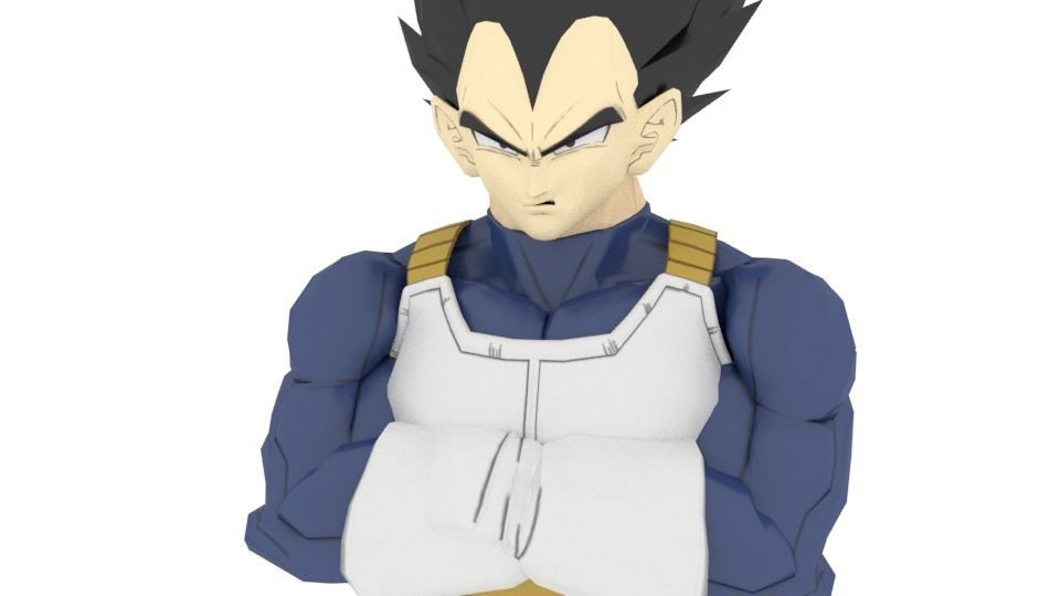 Vegeta 3d Model Rigged and Ready for Use 3D model_1