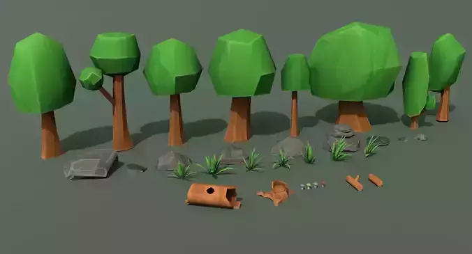 Tree Forest Low Poly 