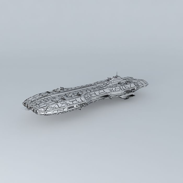The OBERON spaceship Free 3D model_3