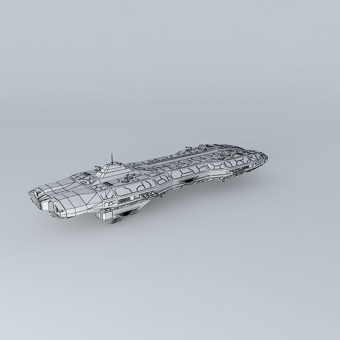 The OBERON spaceship Free 3D model_4