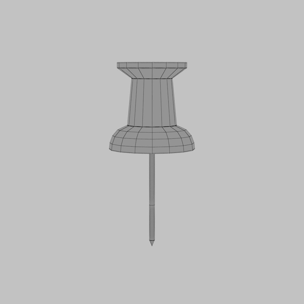 Push pin board map pointer 3D model_5