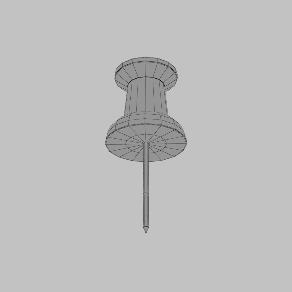 Push pin board map pointer 3D model_8