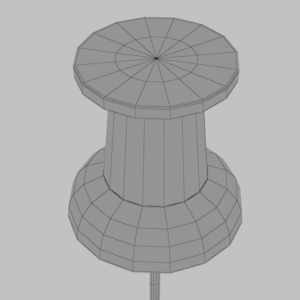 Push pin board map pointer 3D model_9