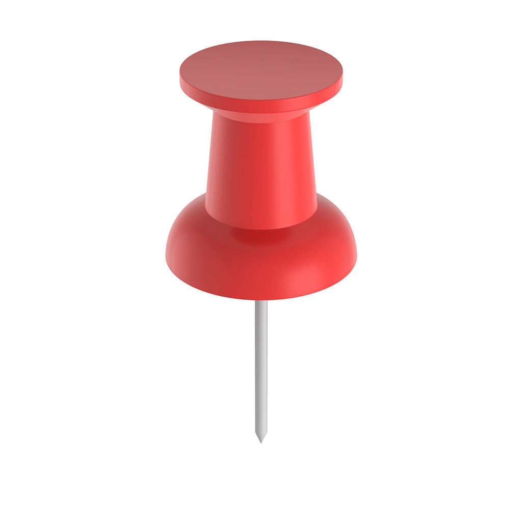 Push pin board map pointer 3D model_1