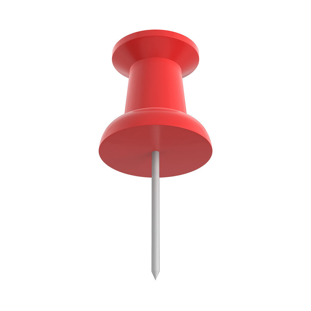 Push pin board map pointer 3D model_2