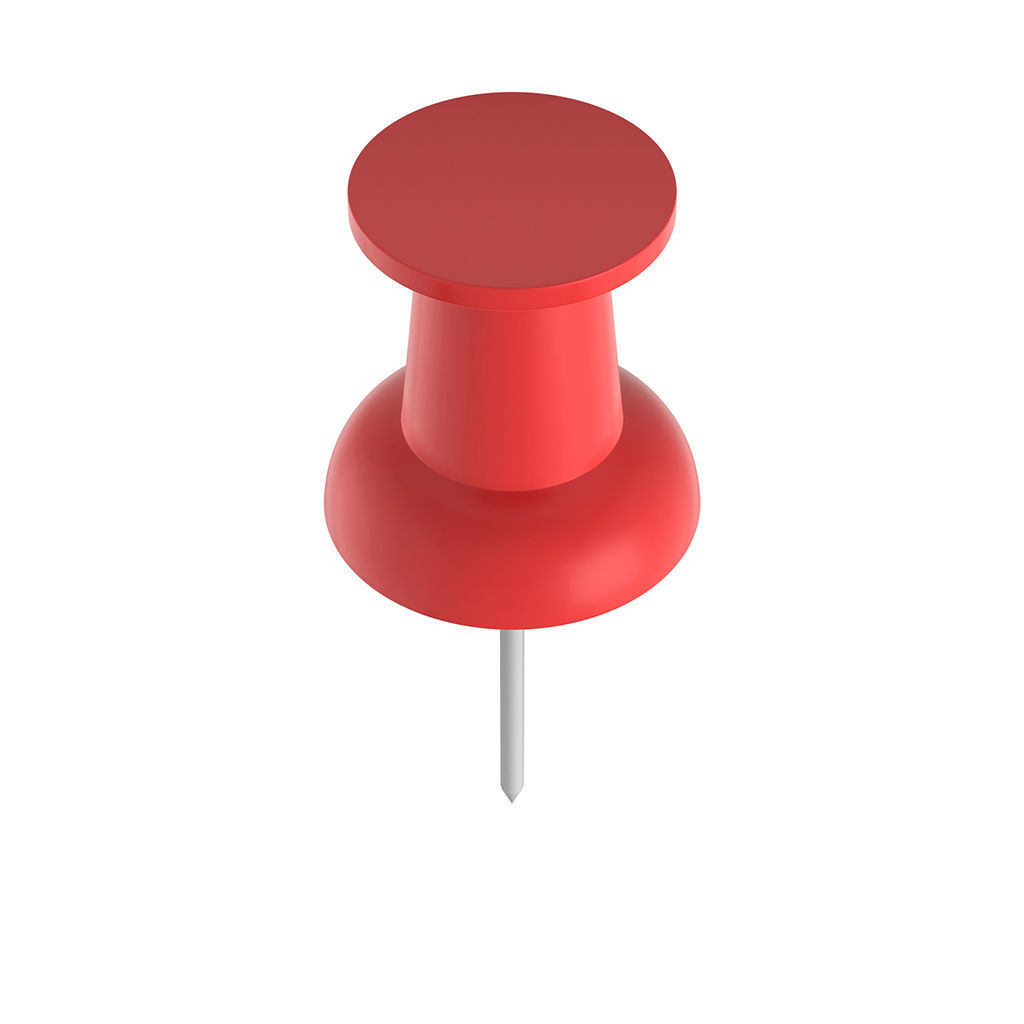 Push pin board map pointer 3D model_3