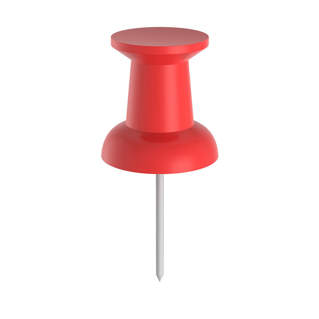 Push pin board map pointer 3D model_4
