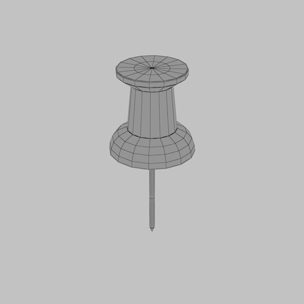 Push pin board map pointer 3D model_6