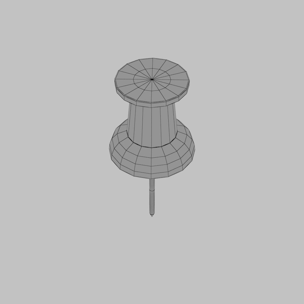 Push pin board map pointer 3D model_7