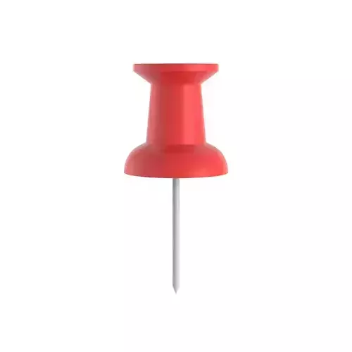 Push pin board map pointer 3D model Push pin board map pointer 3D model
