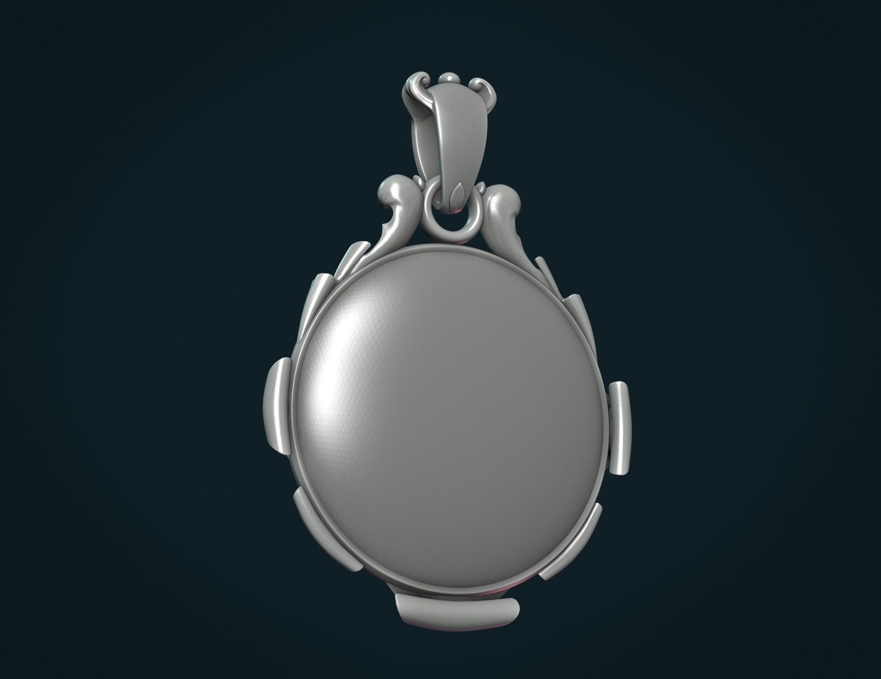 Wolf Pendant II 3D print model_7