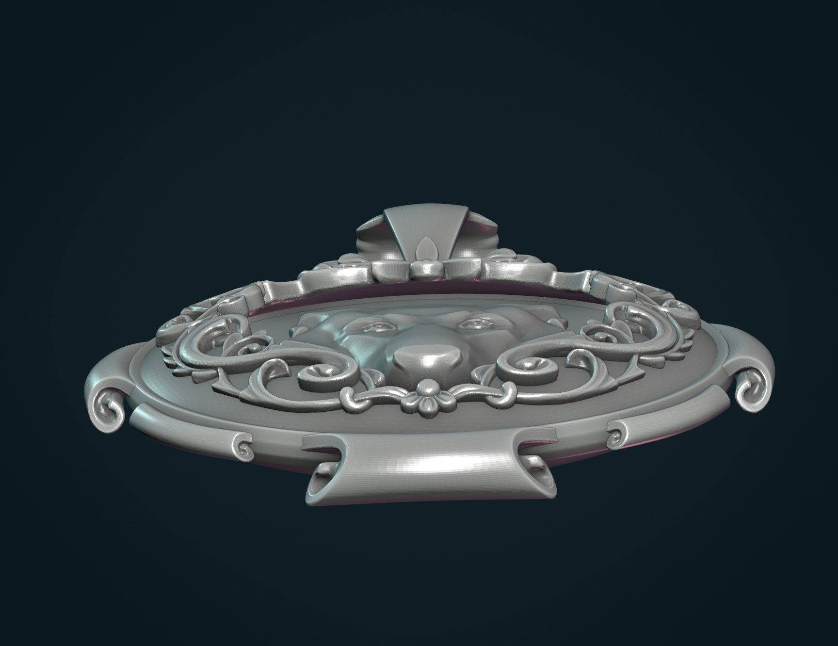 Wolf Pendant II 3D print model_13