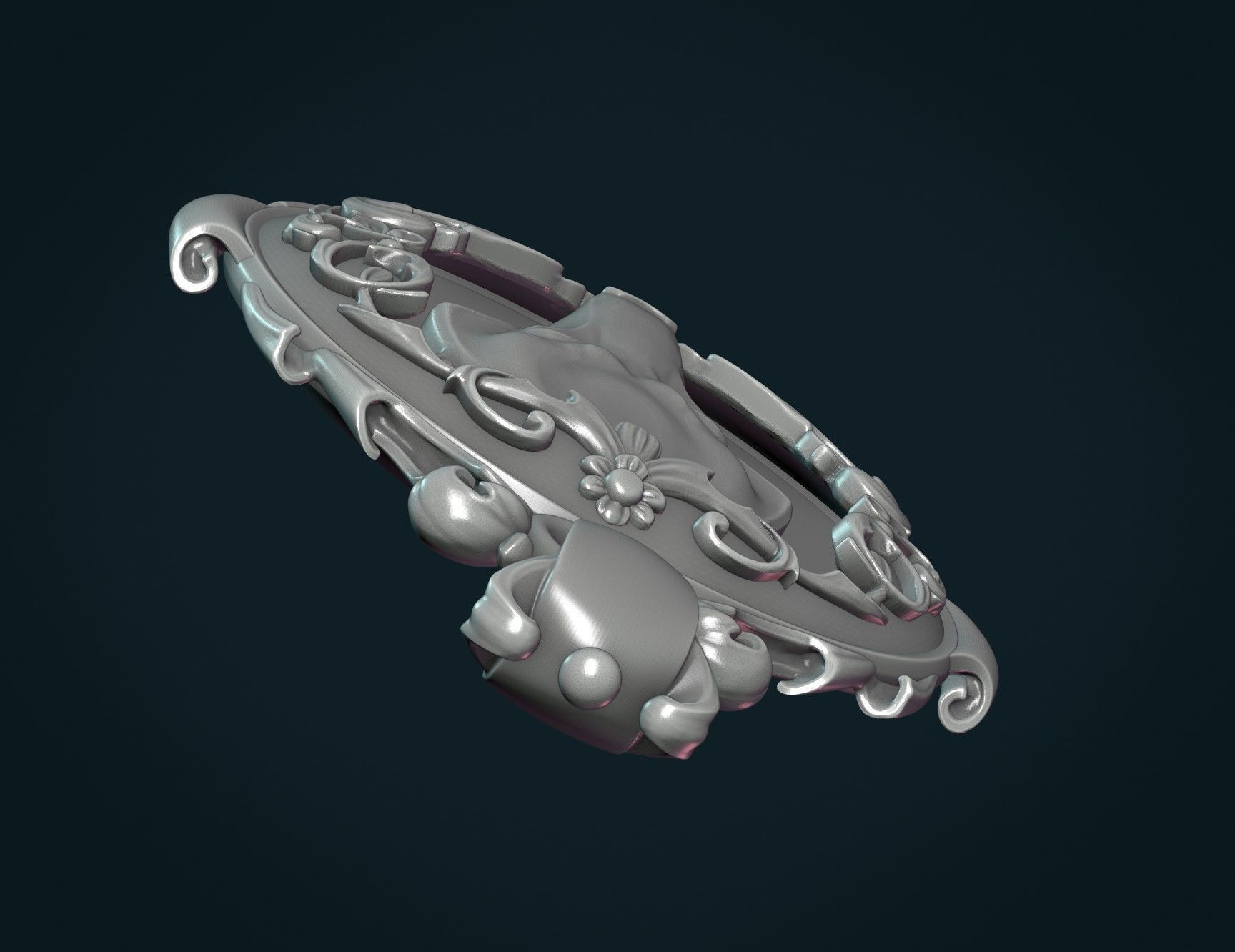 Wolf Pendant II 3D print model_14