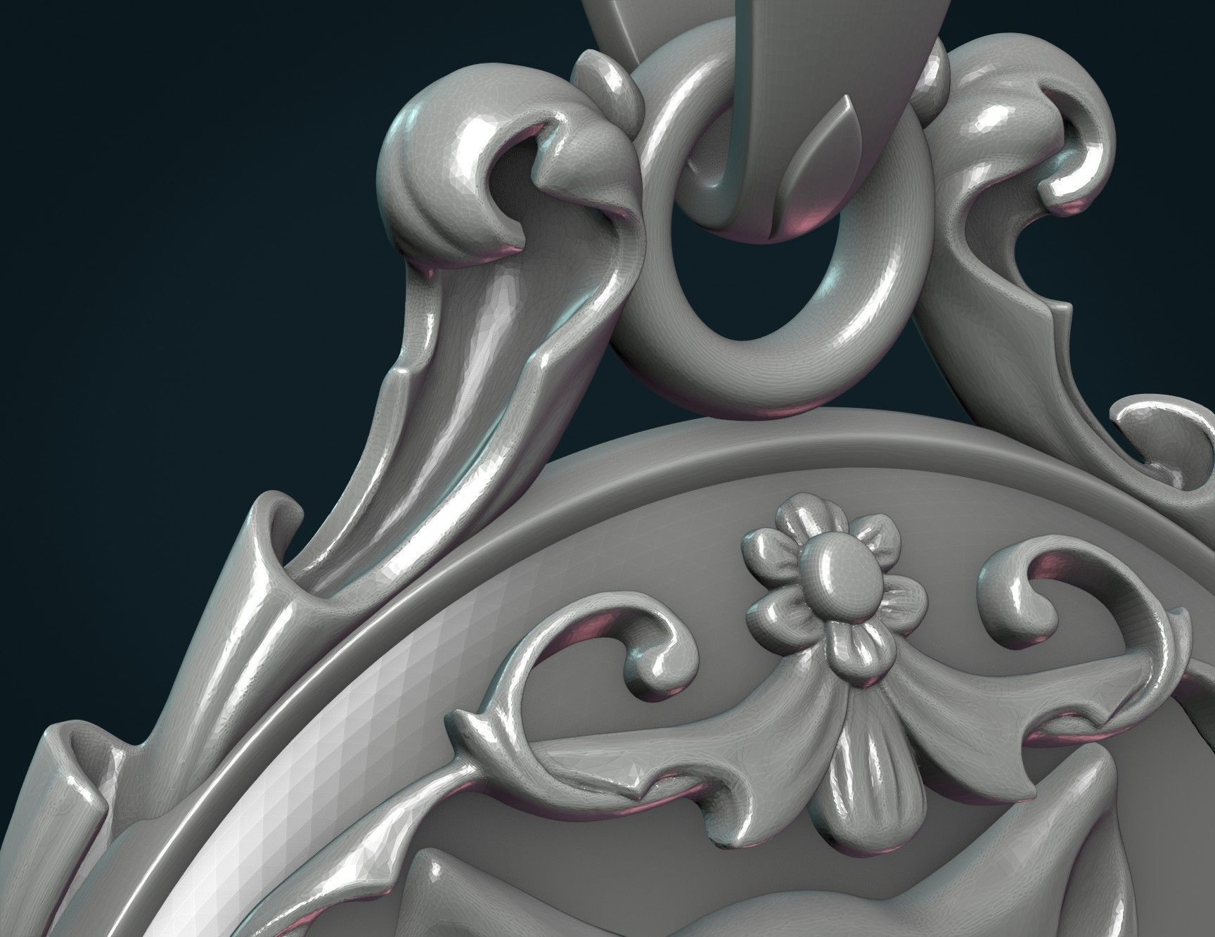 Wolf Pendant II 3D print model_18