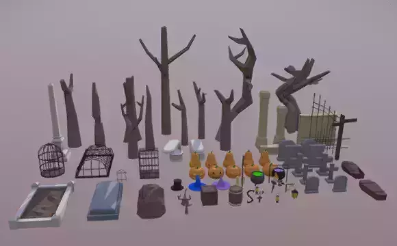 Low Poly Hallowen Pack  2019