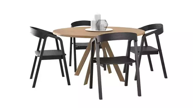 Dining C - Black on Brown 