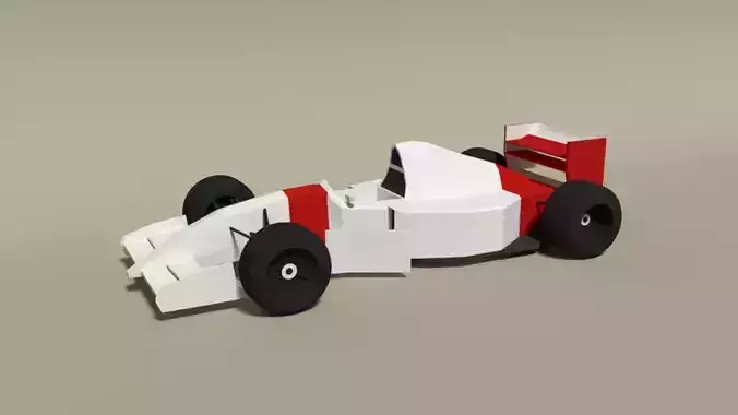 Low Poly McLaren MP4-8 Formula Car  Low-poly 3D model