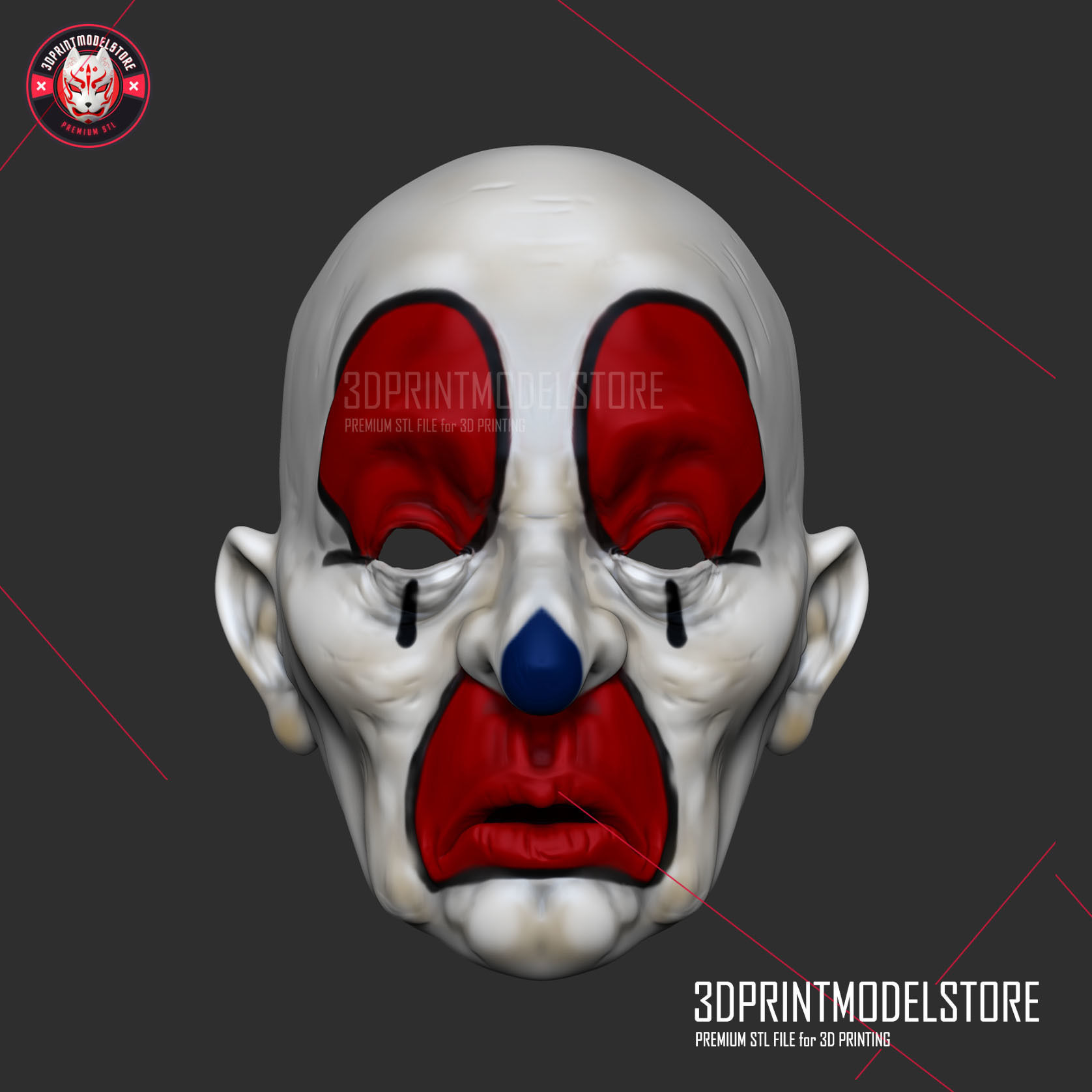 Joker Henchmen Dark Knight Clown Mask  3D print model_1