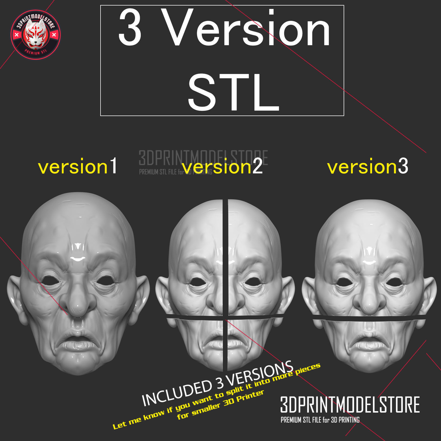 Joker Henchmen Dark Knight Clown Mask  3D print model_5