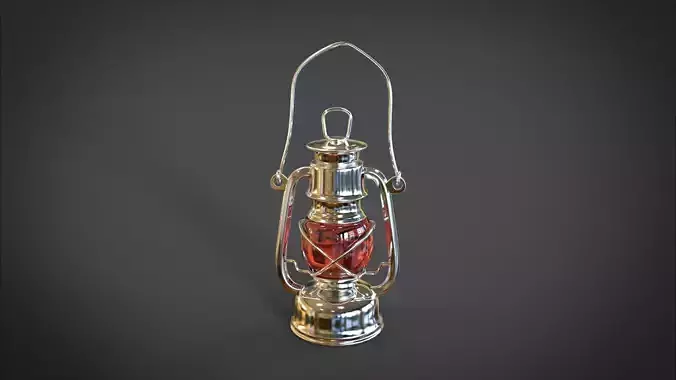 Old Lantern Low-poly 3D model