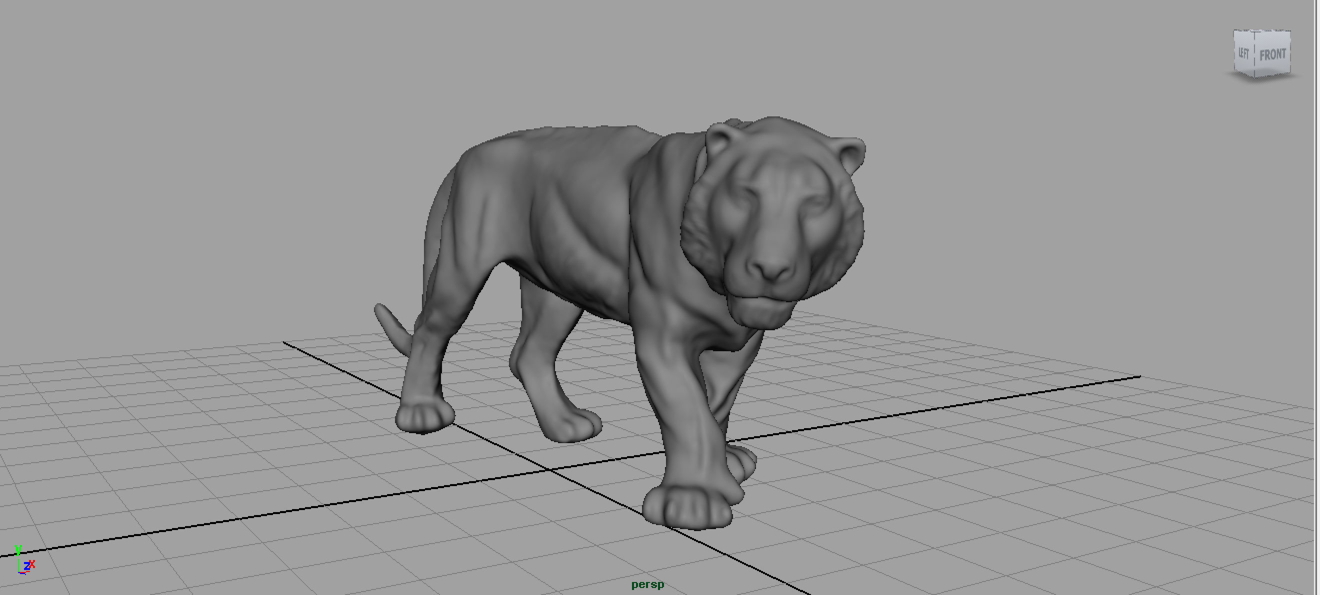 TIGER Low-poly 3D model_3