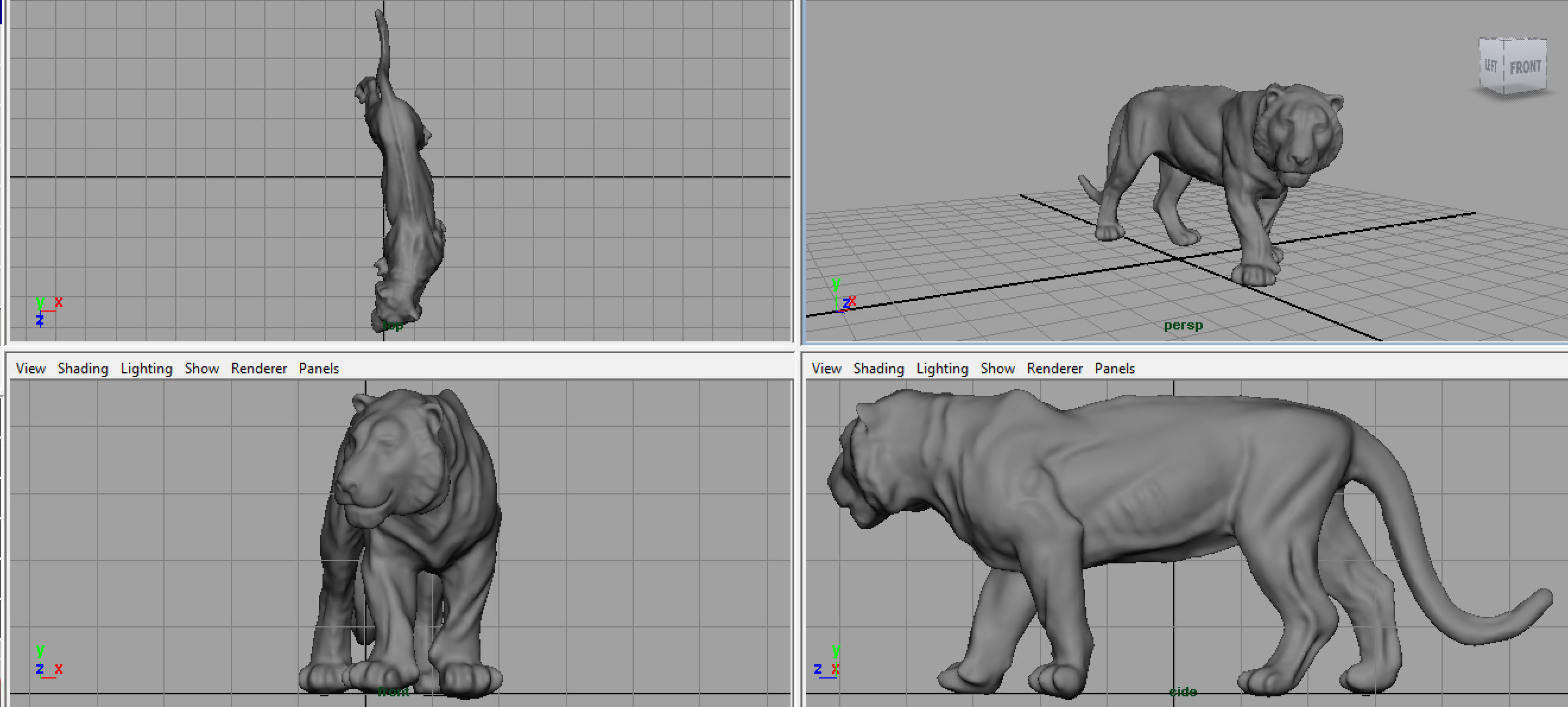 TIGER Low-poly 3D model_5